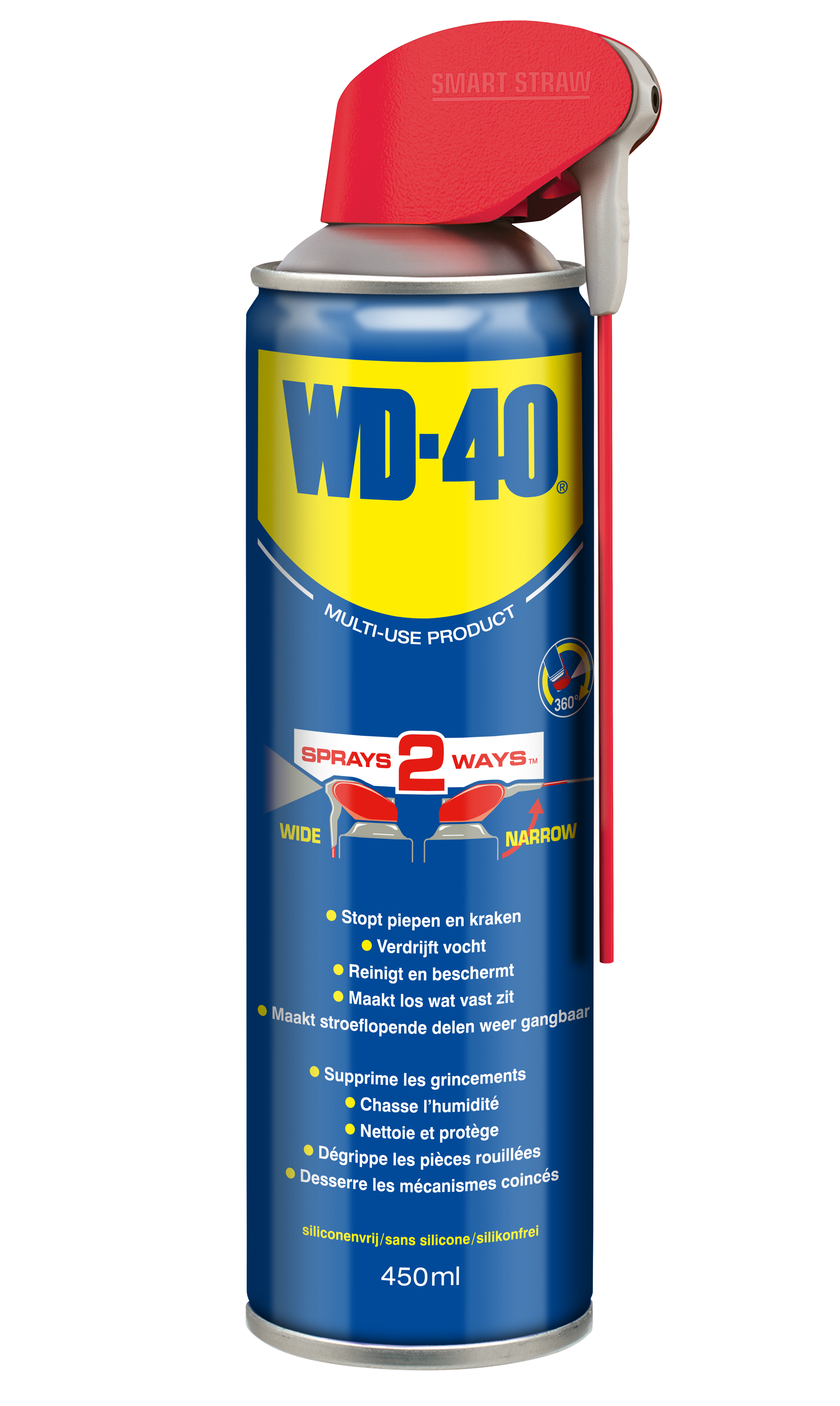 Afbeelding WD40 Multi-Spray Smart Straw 450 ml door Haxo.nl